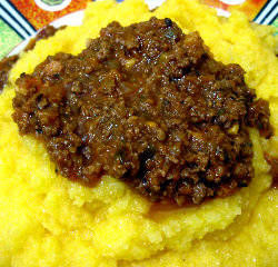 Polenta com Carne Moída